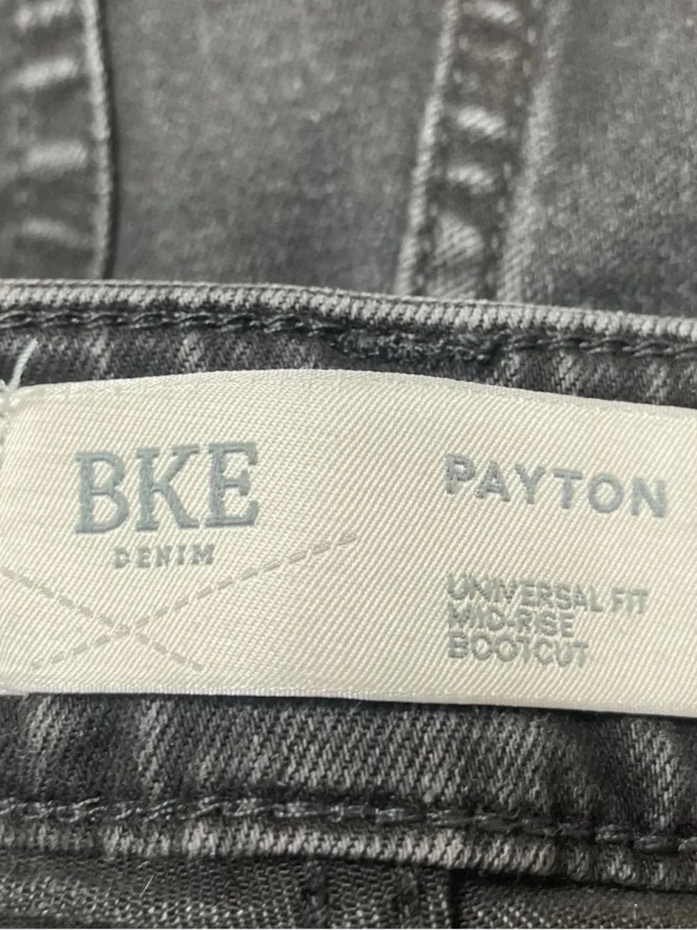 BKE Payton Bootcut Jeans Womens Size 31x31 Black Denim Stretch Buckle Mid Rise